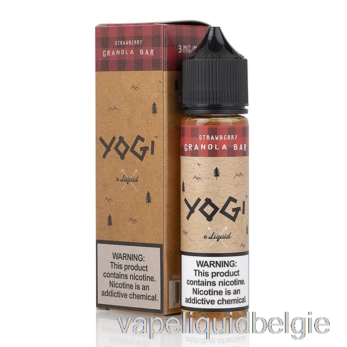 Vape Vloeibare Aardbei Mueslireep - Yogi E-liquid - 60ml 0mg